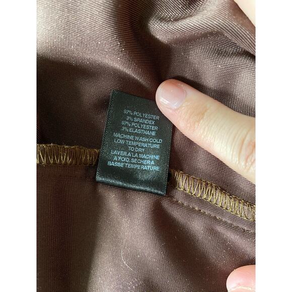 ANTHROPOLOGIE Amadi Brown Crushed Velvet Shirt Size Small - Picture 3 of 6